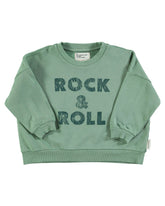 Piupiuchick Sweatshirt - Green "rock & roll" print